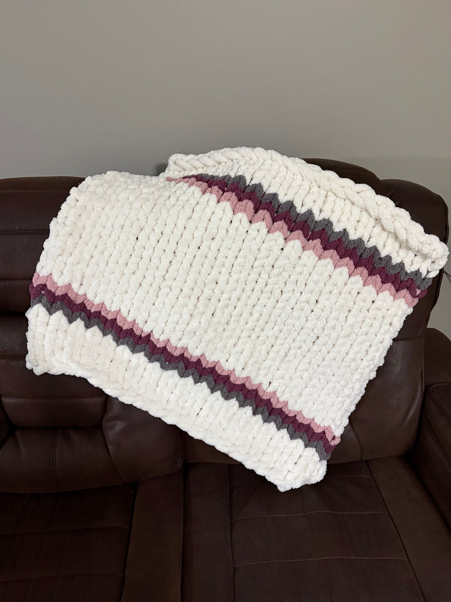 Small Chunky Knit Blanket