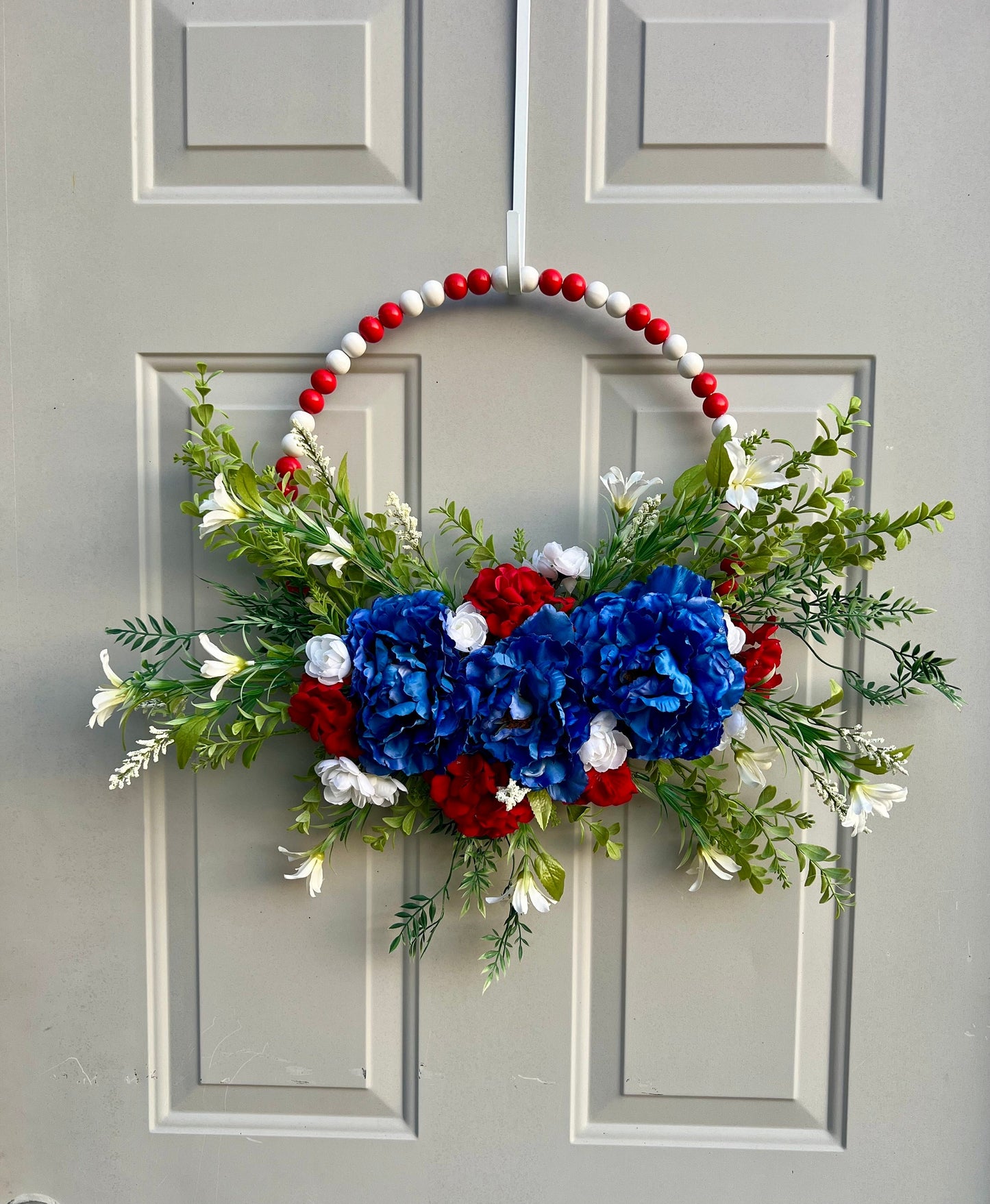 Patriotic Beaded Wreath