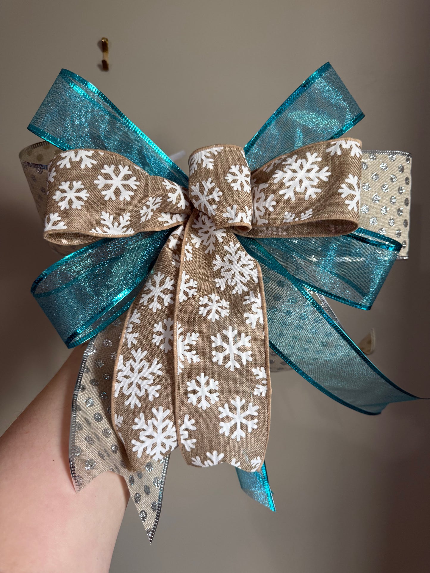 Snowflake Blue Bow