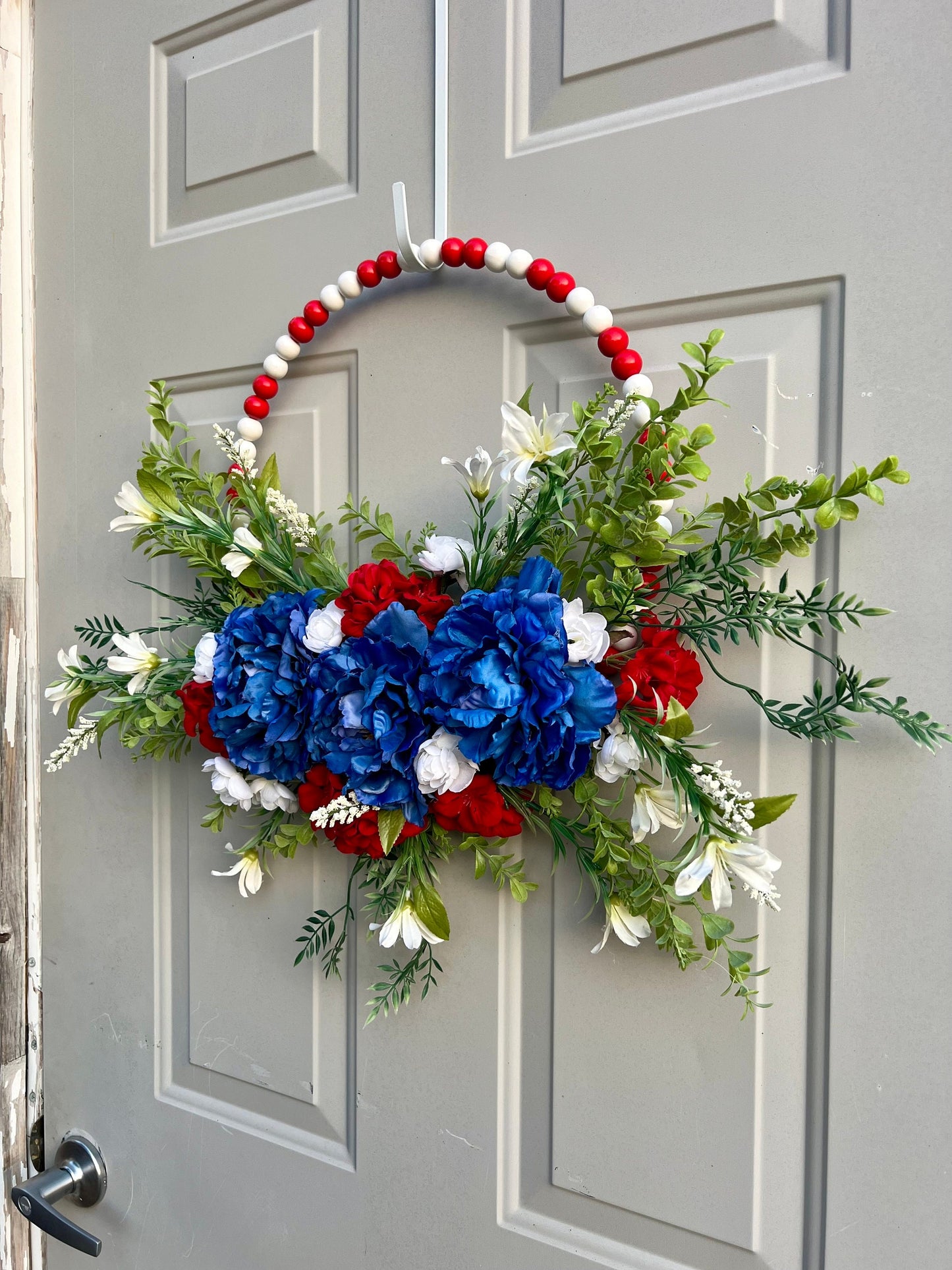 Patriotic Beaded Wreath