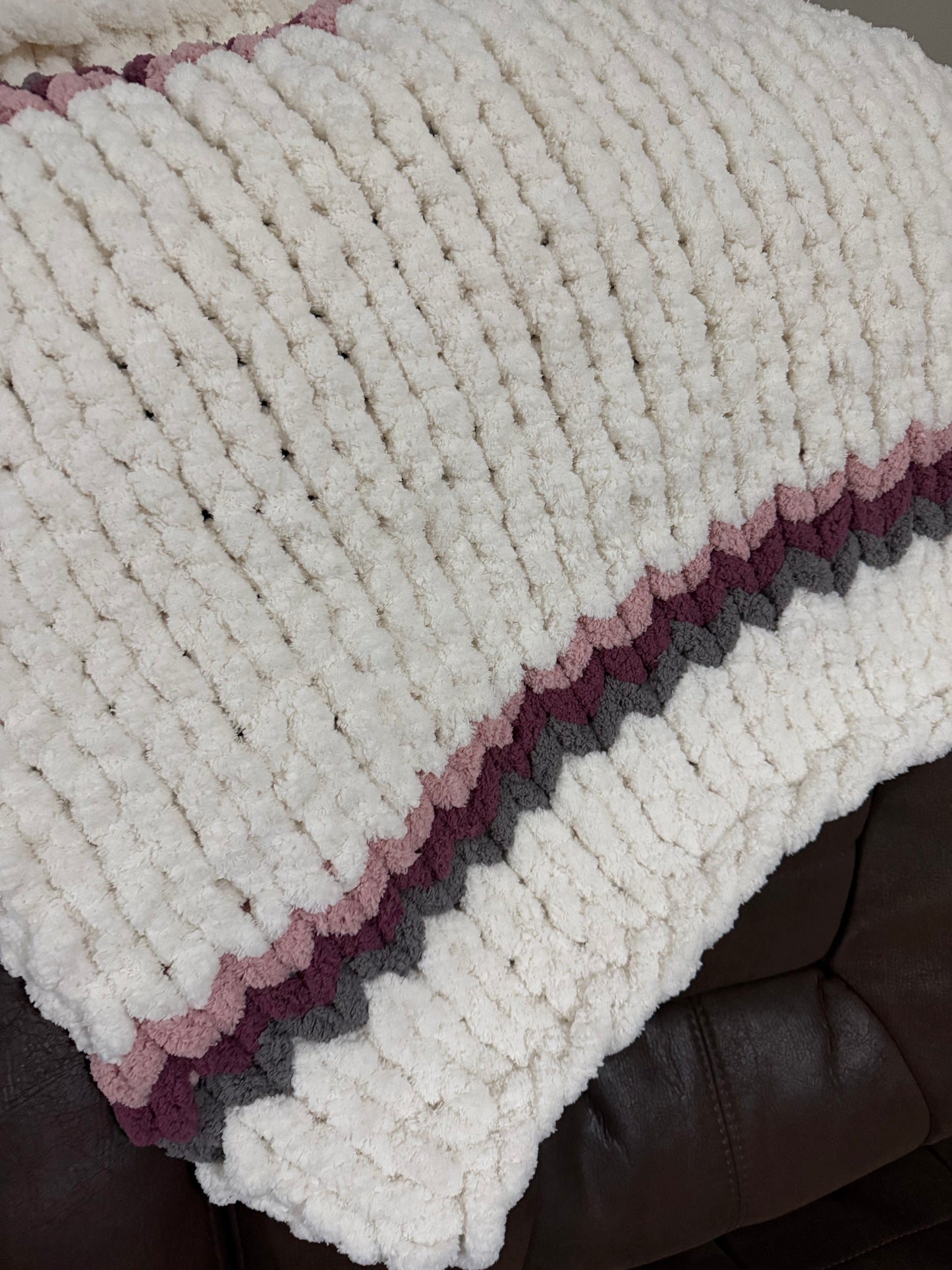 Small Chunky Knit Blanket