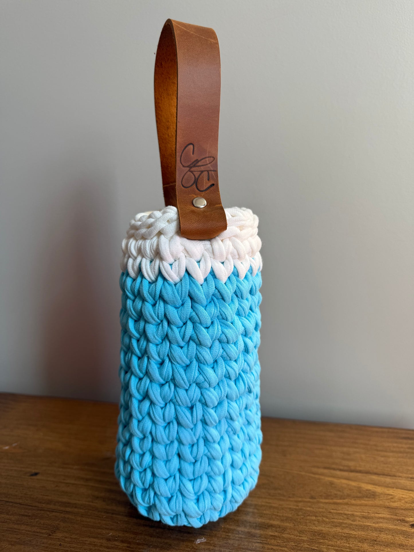 Blue Wine Bottle Holder