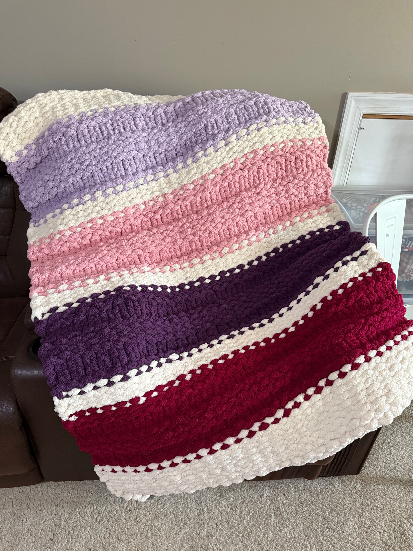 Valentine Purl Blanket Pattern