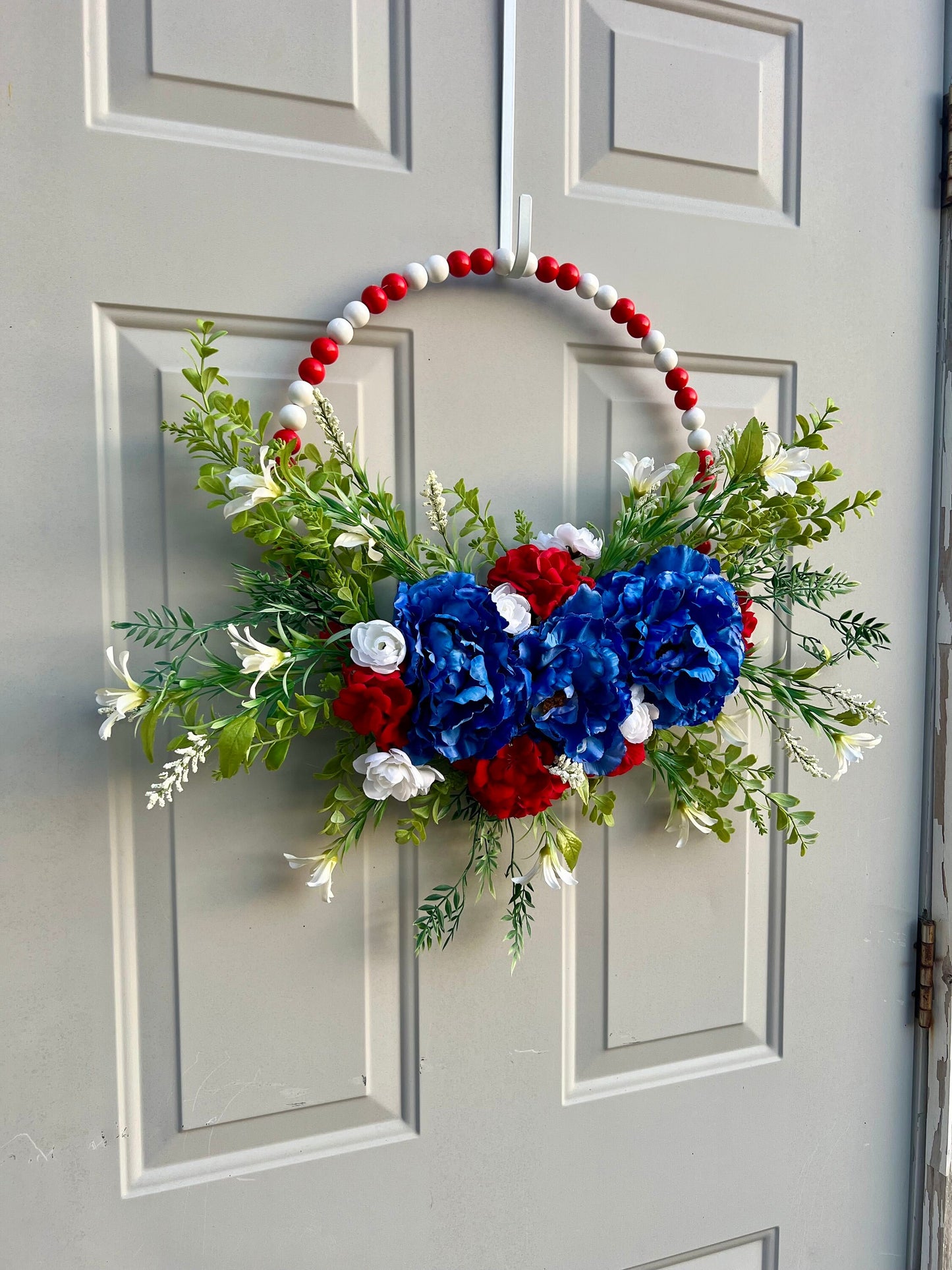 Patriotic Beaded Wreath