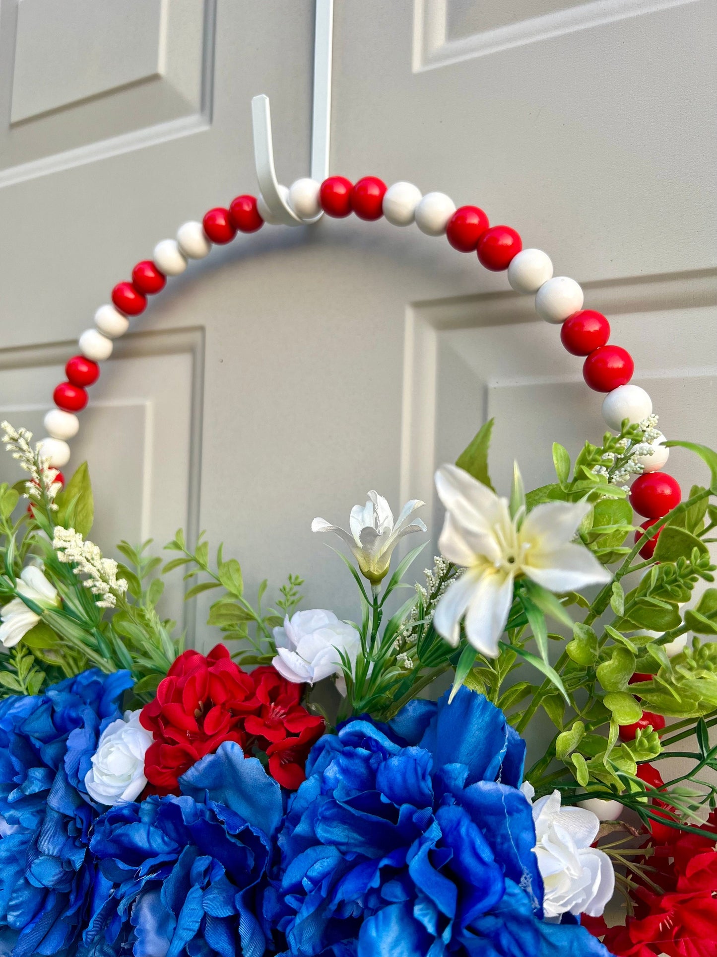 Patriotic Beaded Wreath