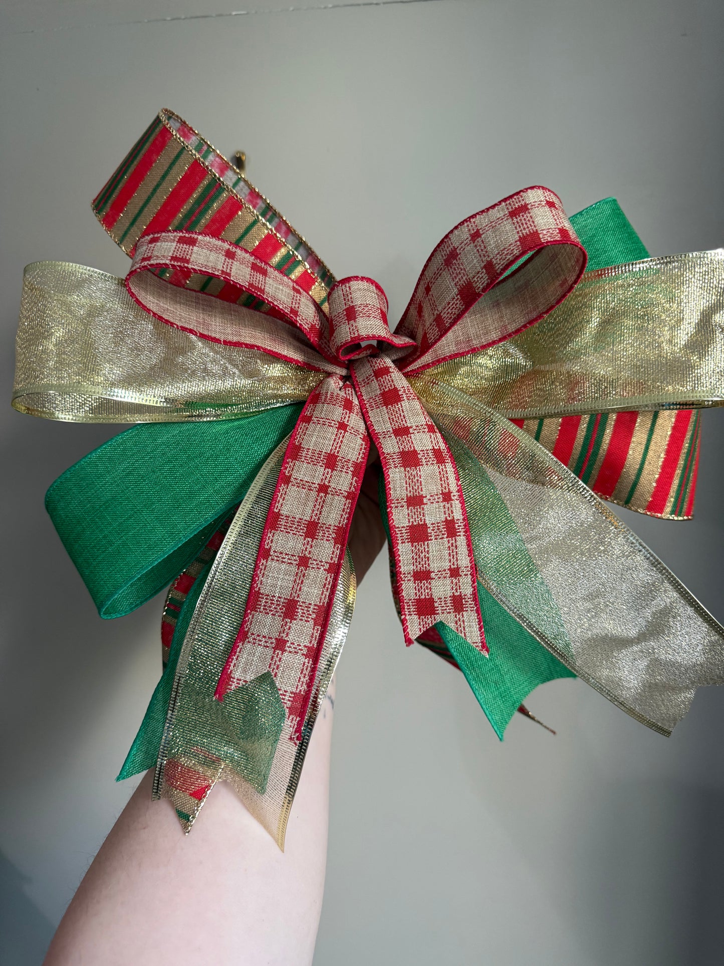 Christmas Stripe Bow￼