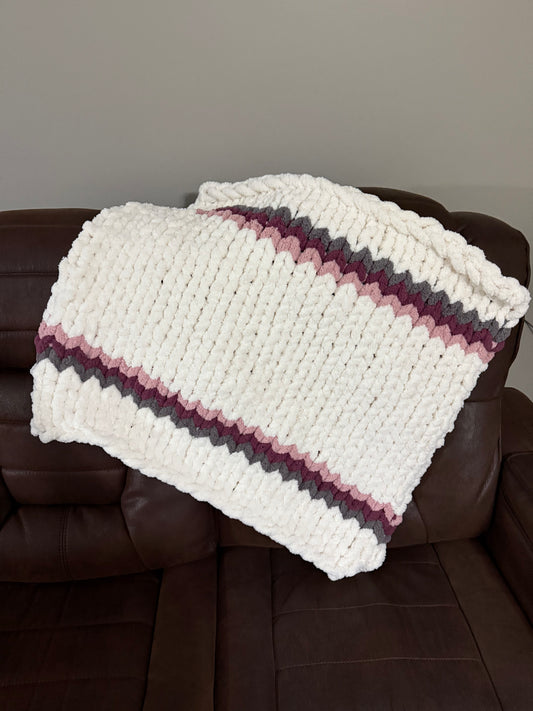 Small Chunky Knit Blanket