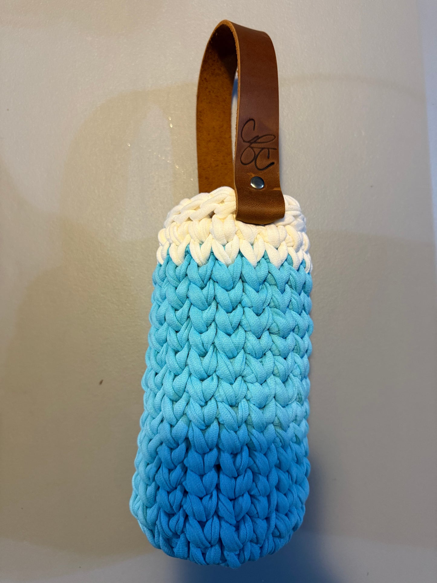 Blue Wine Bottle Holder