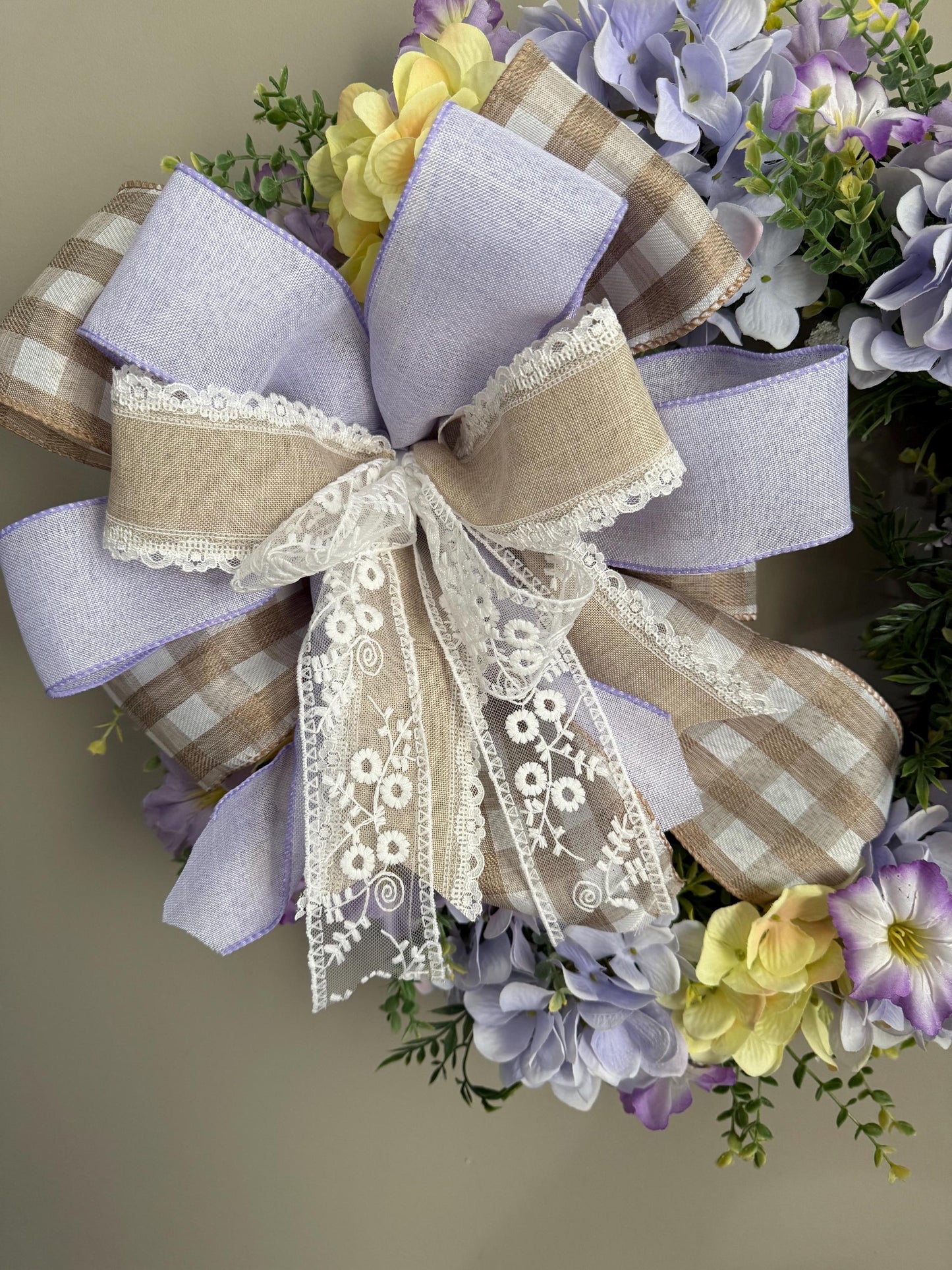 Purple Hydrangea Wreath