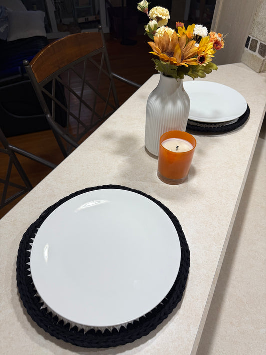 Crochet Round Placemat (Set of 2)