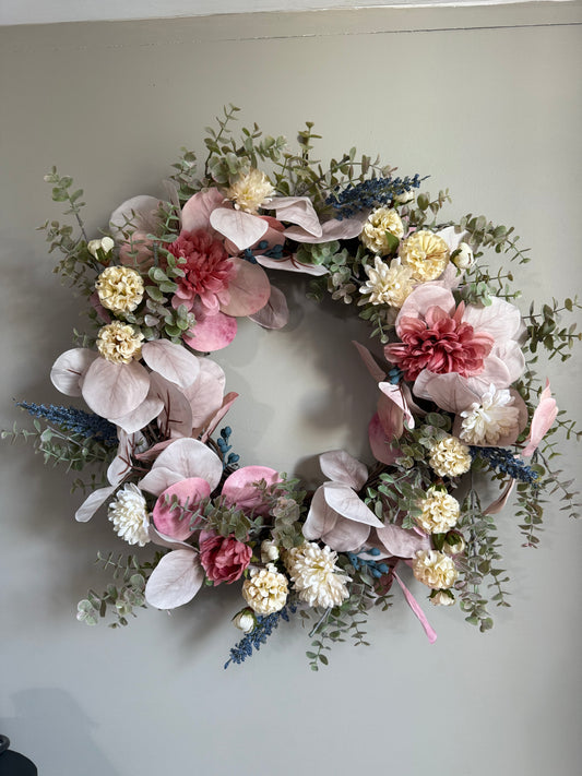 Pink Fall Wreath