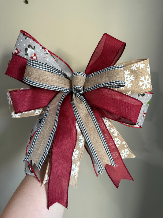 Christmas Gnome Bow
